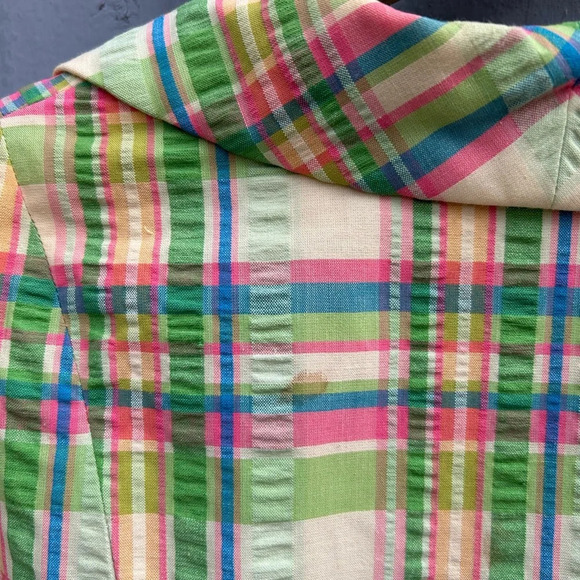 Vintage Arkin Collection plaid sleeveless  dress, size 20 (modern L/XL) - Picture 9 of 11